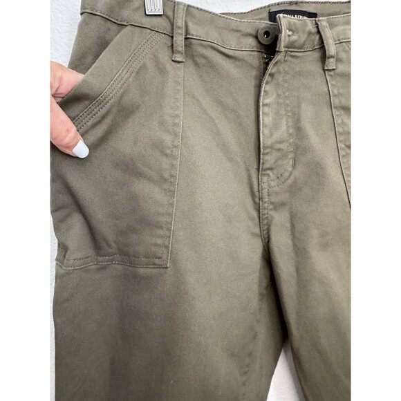 Banana Republic Jeans High Rise Size 10 Olive utility Stretch Pockets - Picture 2 of 7